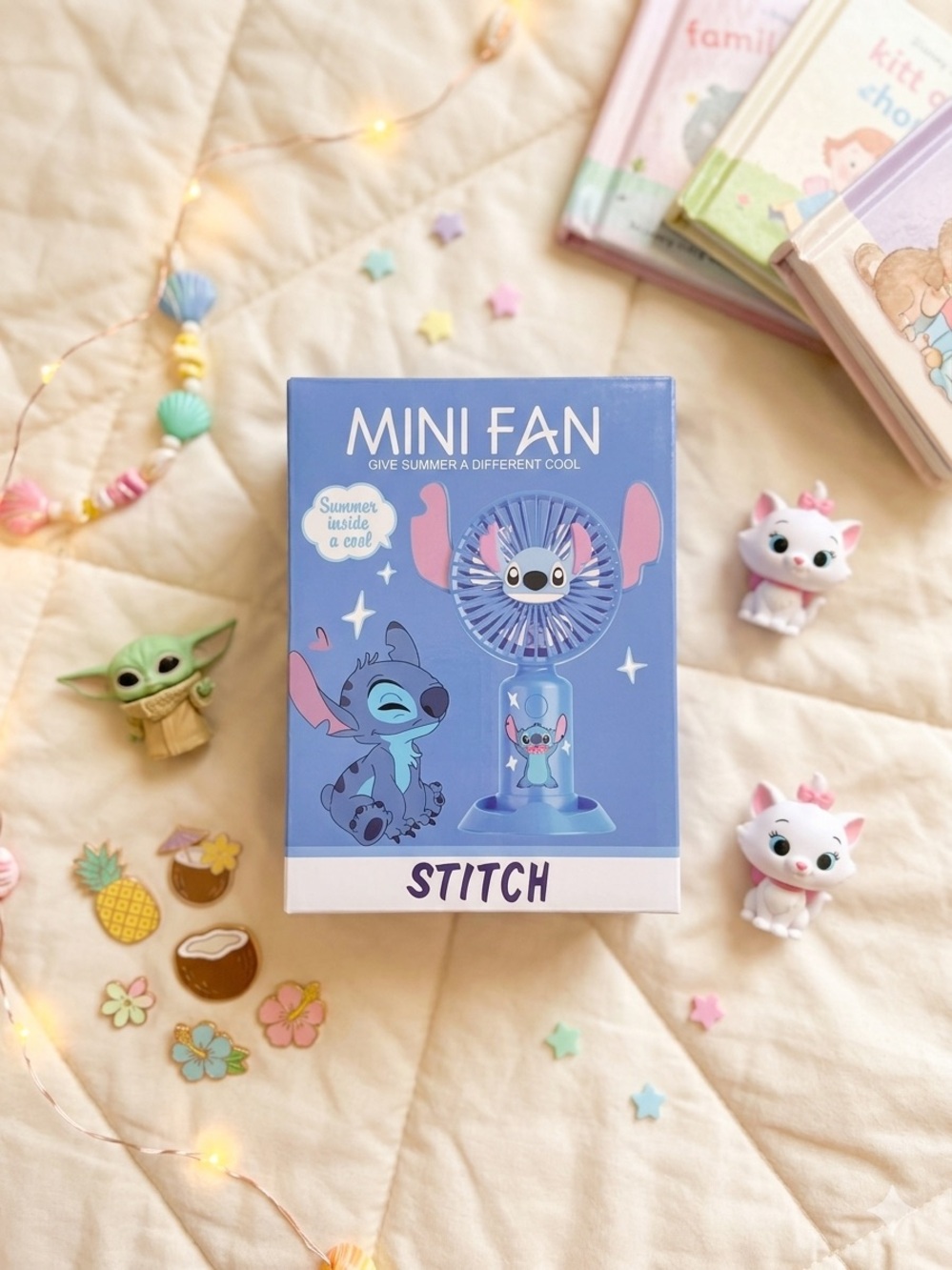 Stitch Mini Fan - Blue